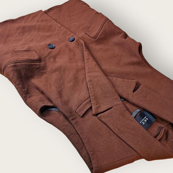 SET Urban Deluxe Longline Vest Dark Burnt Red/Brown - Picture 6 of 6